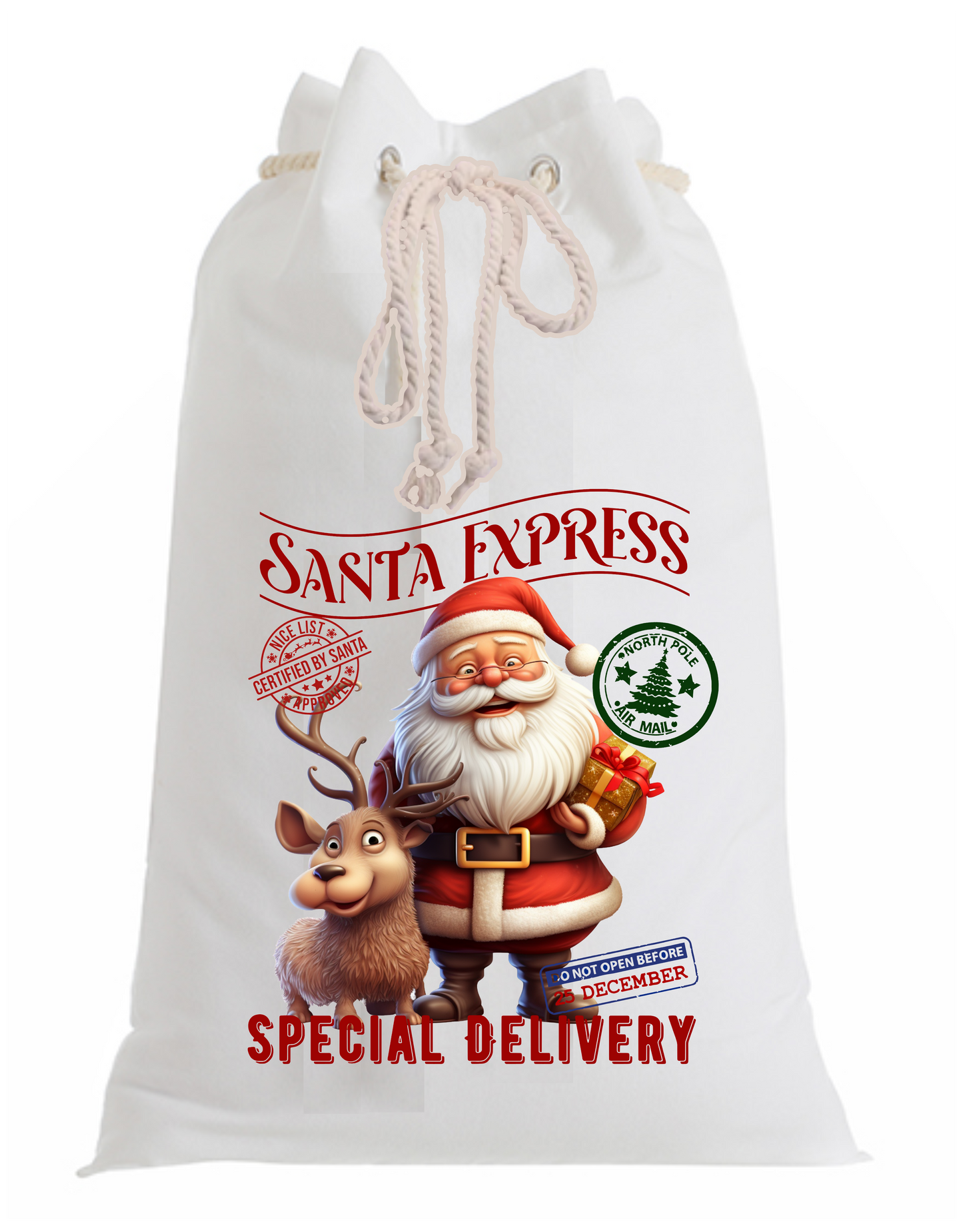 Santa & Reindeer Santa Sack
