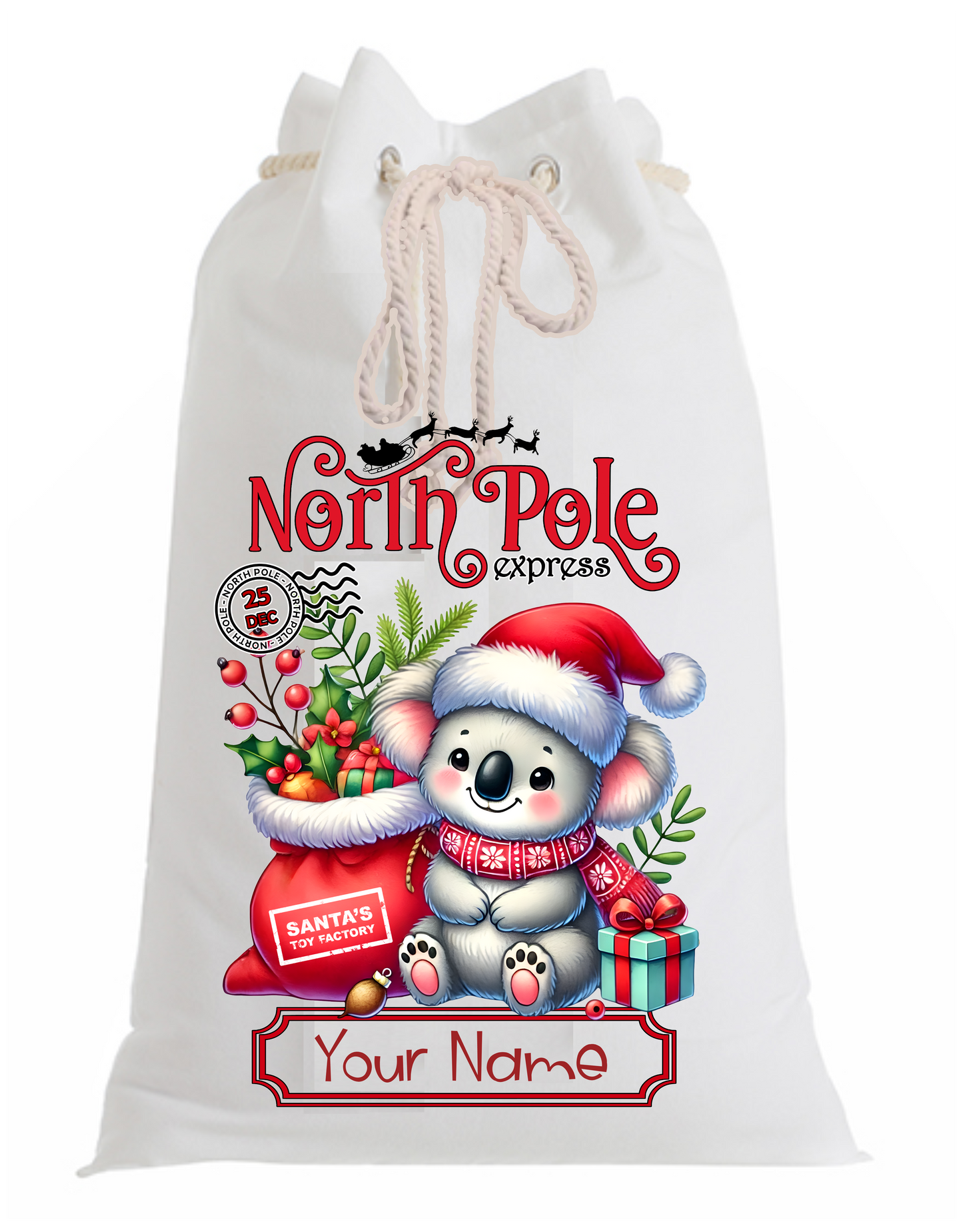 Australian-Themed Personalised Santa Sack